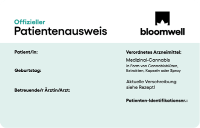 Patientenausweis Vorne - Bloomwell